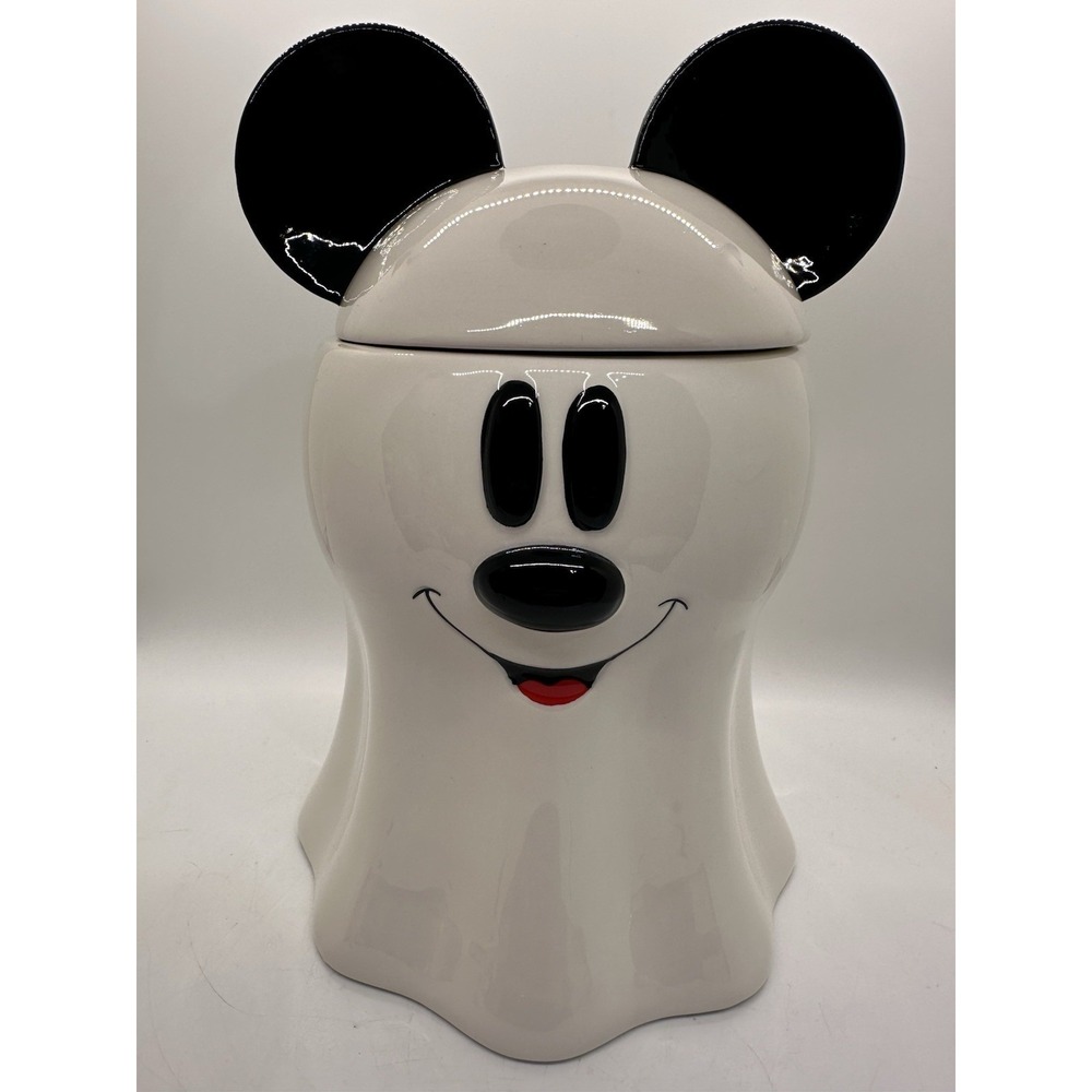 Disney Mickey Mouse Ghost Ceramic Cookie‎ Jar Zrike Halloween Canister